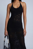 Crochet Halter Maxi Dress