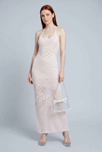 Crochet Halter Maxi Dress