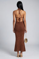 Crochet Halter Maxi Dress