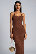 Crochet Halter Maxi Dress