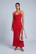 Crochet Halter Maxi Dress