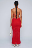Crochet Halter Maxi Dress