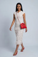 Beatrice Tiered Fringe Knit Midi Dress
