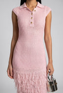 Beatrice Tiered Fringe Knit Midi Dress
