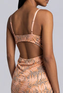 Cheetah Leaf Print Maxi Dress