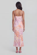 Floral Print Plunge Dress