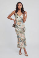 Floral Leopard Maxi Slip Dress