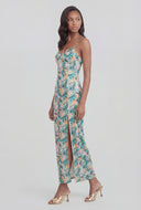 Floral Bustier Maxi Dress