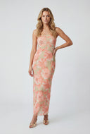 Yusra Floral Mesh Tube Dress