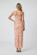 Yusra Floral Mesh Tube Dress