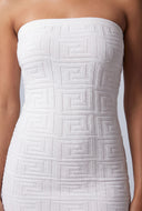Amaris Greek Key Knit Tube Dress