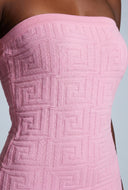 Amaris Greek Key Knit Tube Dress