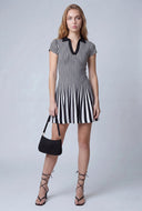 Azariah Striped Polo Skater Dress