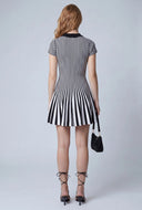 Azariah Striped Polo Skater Dress