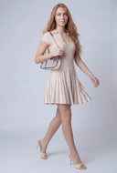 Azariah Striped Polo Skater Dress