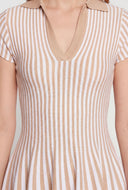 Azariah Striped Polo Skater Dress