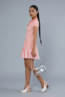 Azariah Striped Polo Skater Dress