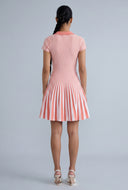 Azariah Striped Polo Skater Dress