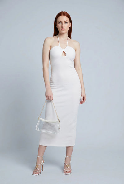 Amaia Rib Knit Halter Maxi Dress