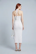 Amaia Rib Knit Halter Maxi Dress
