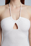 Amaia Rib Knit Halter Maxi Dress