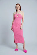 Amaia Rib Knit Halter Maxi Dress