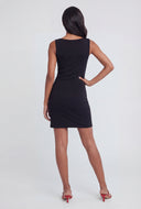 Sleeveless Ruched Mini Cocktail Dress