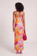 Leaf Print Cami Maxi Dress