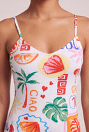 Vacation Print Cami Maxi Dress