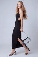 Drawstring Cutout Maxi Dress