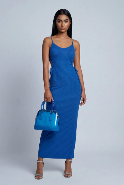 Drawstring Cutout Maxi Dress