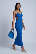 Drawstring Cutout Maxi Dress