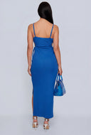 Drawstring Cutout Maxi Dress