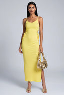 Drawstring Cutout Maxi Dress