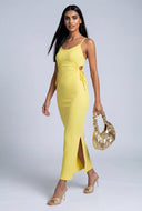 Drawstring Cutout Maxi Dress