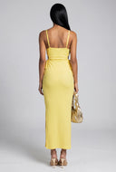 Drawstring Cutout Maxi Dress