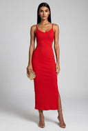 Drawstring Cutout Maxi Dress