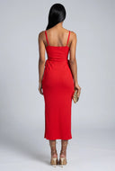 Drawstring Cutout Maxi Dress