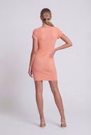 Metalic Charm V-Neck Mini Dress
