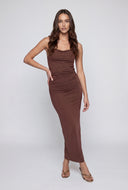 Isabella Twist Strap Maxi Dress