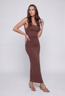 Isabella Twist Strap Maxi Dress