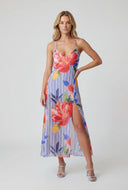 Poppy Criss Cross Back Mesh Slip Dress