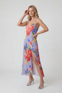 Poppy Criss Cross Back Mesh Slip Dress
