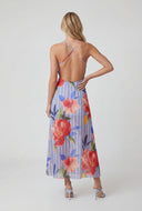 Poppy Criss Cross Back Mesh Slip Dress