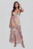 Milana Criss Cross Back Mesh Slip Dress