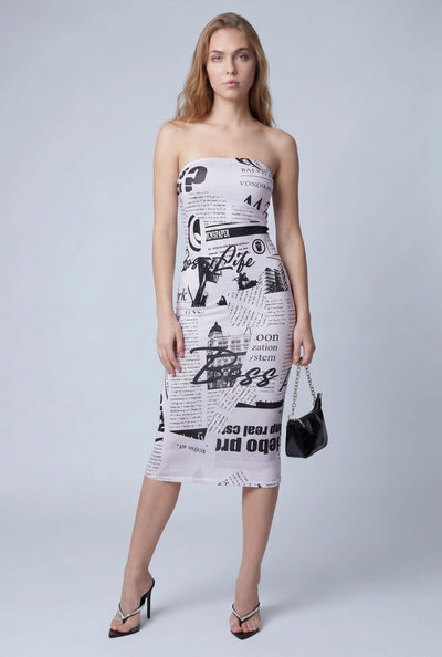 Boss Newspaper Tube Dress