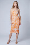Jazmine Tropical Tube Midi Dress