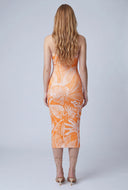 Jazmine Tropical Tube Midi Dress