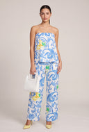 Lemon Print Tube Top and Pants Set