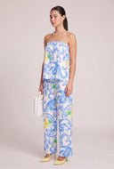Lemon Print Tube Top and Pants Set